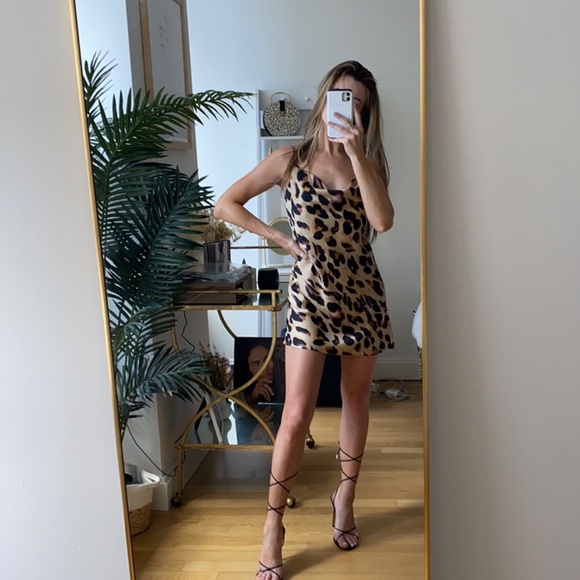 Cheetah Slip Dress - Picture 1 of 2